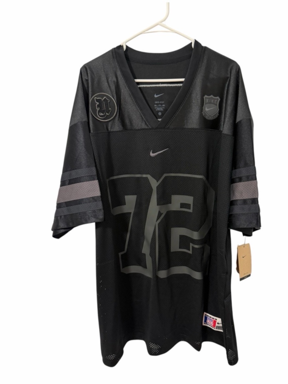 Nike Football Next Up Men's Lifestyle Jersey Black #72 Dri-FIT IH7492-010 XXL